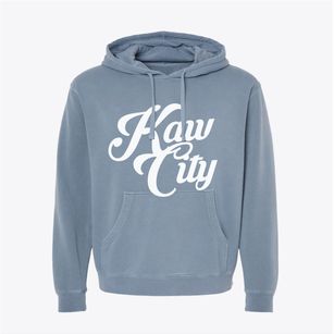 Kaw City Oklahoma Vintage Team Pigment-Dyed Hoodie