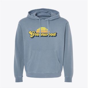 Greenwood Indiana Sublime Sunset Pigment-Dyed Hoodie