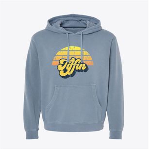 Tiffin Iowa Sublime Sunset Pigment-Dyed Hoodie