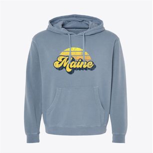 Maine Wisconsin Sublime Sunset Pigment-Dyed Hoodie