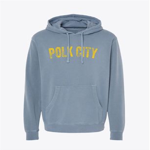 Polk City Iowa Timeless Retro Pigment-Dyed Hoodie