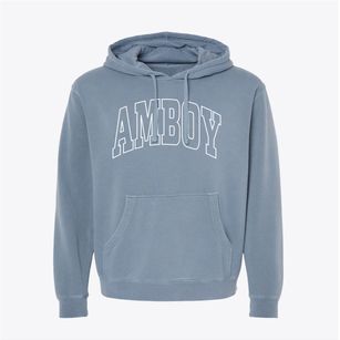 Amboy New York Trendy Block Pigment-Dyed Hoodie