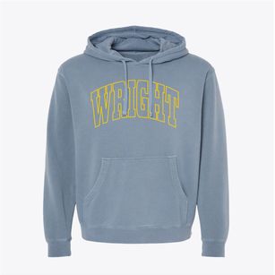 Wright Wyoming Trendy Block Pigment-Dyed Hoodie