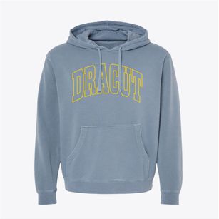 Dracut Massachusetts Trendy Block Pigment-Dyed Hoodie