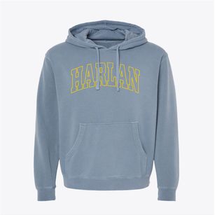 Harlan Kentucky Trendy Block Pigment-Dyed Hoodie