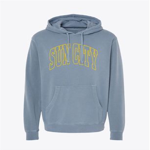 Sun City Kansas Trendy Block Pigment-Dyed Hoodie