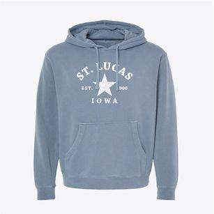 St. Lucas Iowa Star Pigment-Dyed Hoodie