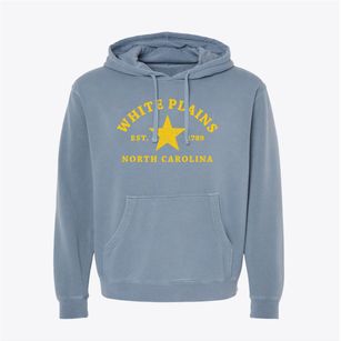 White Plains North Carolina Star Pigment-Dyed Hoodie