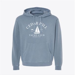 Cedar Hill New Mexico Yacht Club Pigment-Dyed Hoodie