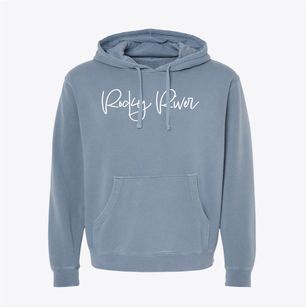 Rocky River North Carolina Freestyle Pigment-Dyed Hoodie