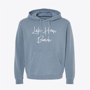 Lake Huron Beach Michigan Freestyle Pigment-Dyed Hoodie