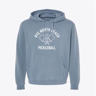Rye North Beach New Hampshire Pickleball Pigment-Dyed Hoodie