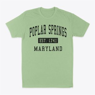 Poplar Springs Maryland Classic Established Classic Dad T-Shirt