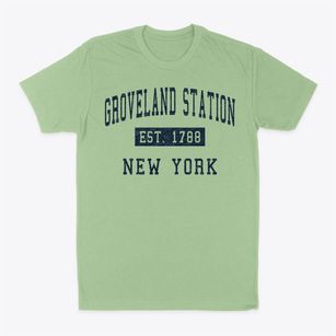 Groveland Station New York Classic Established Classic Dad T-Shirt