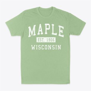 Maple Wisconsin Classic Established Classic Dad T-Shirt