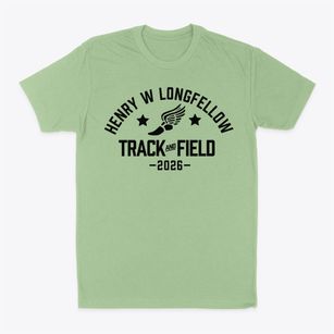 Henry W Longfellow Elementary School Track and Field Classic Dad T-Shirt