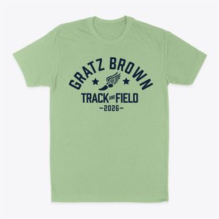 Gratz Brown Elementary School Track and Field Classic Dad T-Shirt