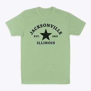 Jacksonville Illinois Star Classic Dad T-Shirt