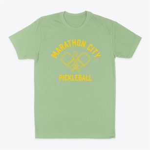 Marathon City Wisconsin Pickleball Classic Dad T-Shirt