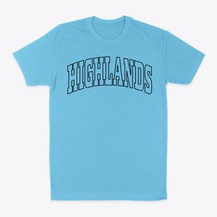 Highlands North Carolina Trendy Block Classic Dad T-Shirt