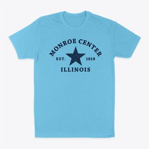 Monroe Center Illinois Star Classic Dad T-Shirt