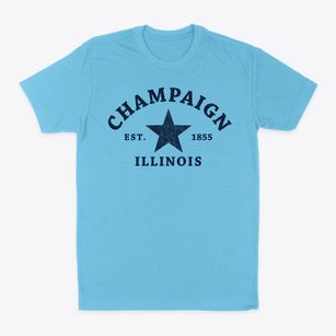 Champaign Illinois Star Classic Dad T-Shirt