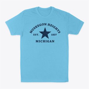 Muskegon Heights Michigan Star Classic Dad T-Shirt