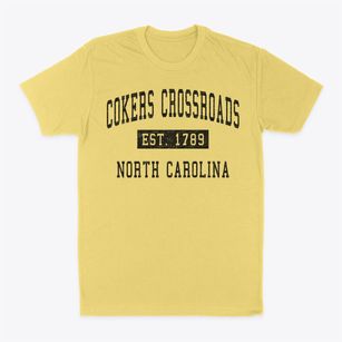 Cokers Crossroads North Carolina Classic Established Classic Dad T-Shirt