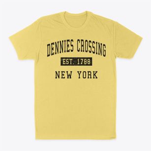 Dennies Crossing New York Classic Established Classic Dad T-Shirt