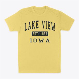 Lake View Iowa Classic Established Classic Dad T-Shirt