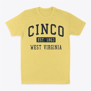 Cinco West Virginia Classic Established Classic Dad T-Shirt