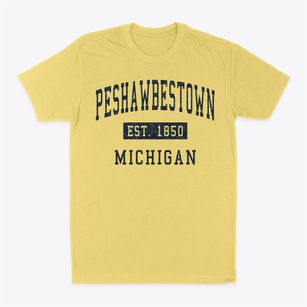Peshawbestown Michigan Classic Established Classic Dad T-Shirt