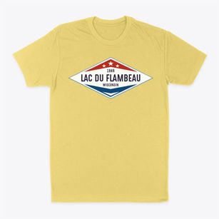 Lac Du Flambeau Wisconsin Diamond Star Classic Dad T-Shirt
