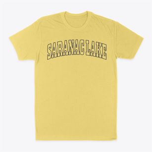 Saranac Lake New York Trendy Block Classic Dad T-Shirt