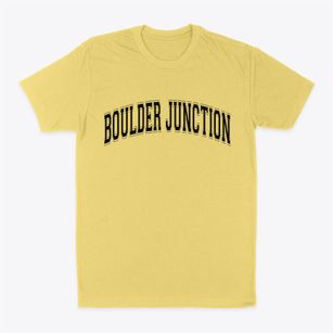 Boulder Junction Wisconsin Varsity Classic Dad T-Shirt