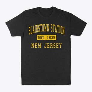 Blairstown Station New Jersey Classic Established Classic Dad T-Shirt