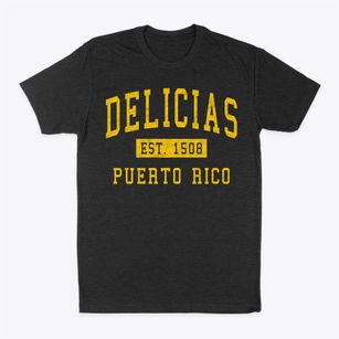 Delicias Puerto Rico Classic Established Classic Dad T-Shirt