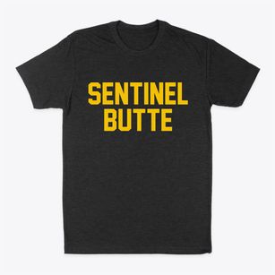 Sentinel Butte North Dakota Classic Block Classic Dad T-Shirt
