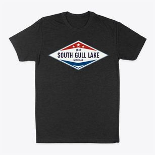 South Gull Lake Michigan Diamond Star Classic Dad T-Shirt