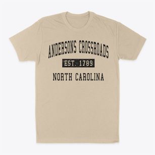 Andersons Crossroads North Carolina Classic Established Classic Dad T-Shirt