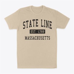 State Line Massachusetts Classic Established Classic Dad T-Shirt