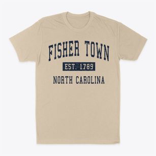 Fisher Town North Carolina Classic Established Classic Dad T-Shirt