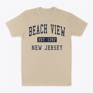 Beach View New Jersey Classic Established Classic Dad T-Shirt