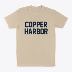 Copper Harbor Michigan Classic Block Classic Dad T-Shirt