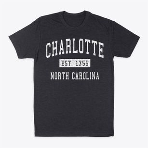 Charlotte North Carolina Classic Established Classic Dad T-Shirt
