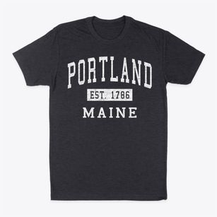 Portland Maine Classic Established Classic Dad T-Shirt