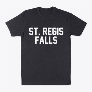 St. Regis Falls New York Classic Block Classic Dad T-Shirt