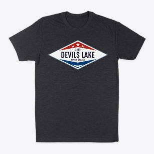 Devils Lake North Dakota Diamond Star Classic Dad T-Shirt