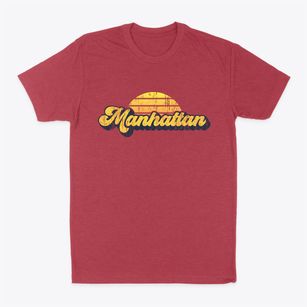 Manhattan Illinois Sublime Sunset Classic Dad T-Shirt