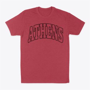 Athens Illinois Trendy Block Classic Dad T-Shirt